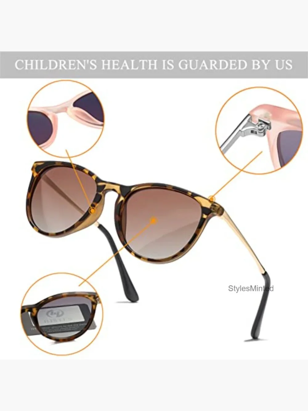 Polarized Kids Sunglasses 100% UV Protection Children Sun Glasses 50MM